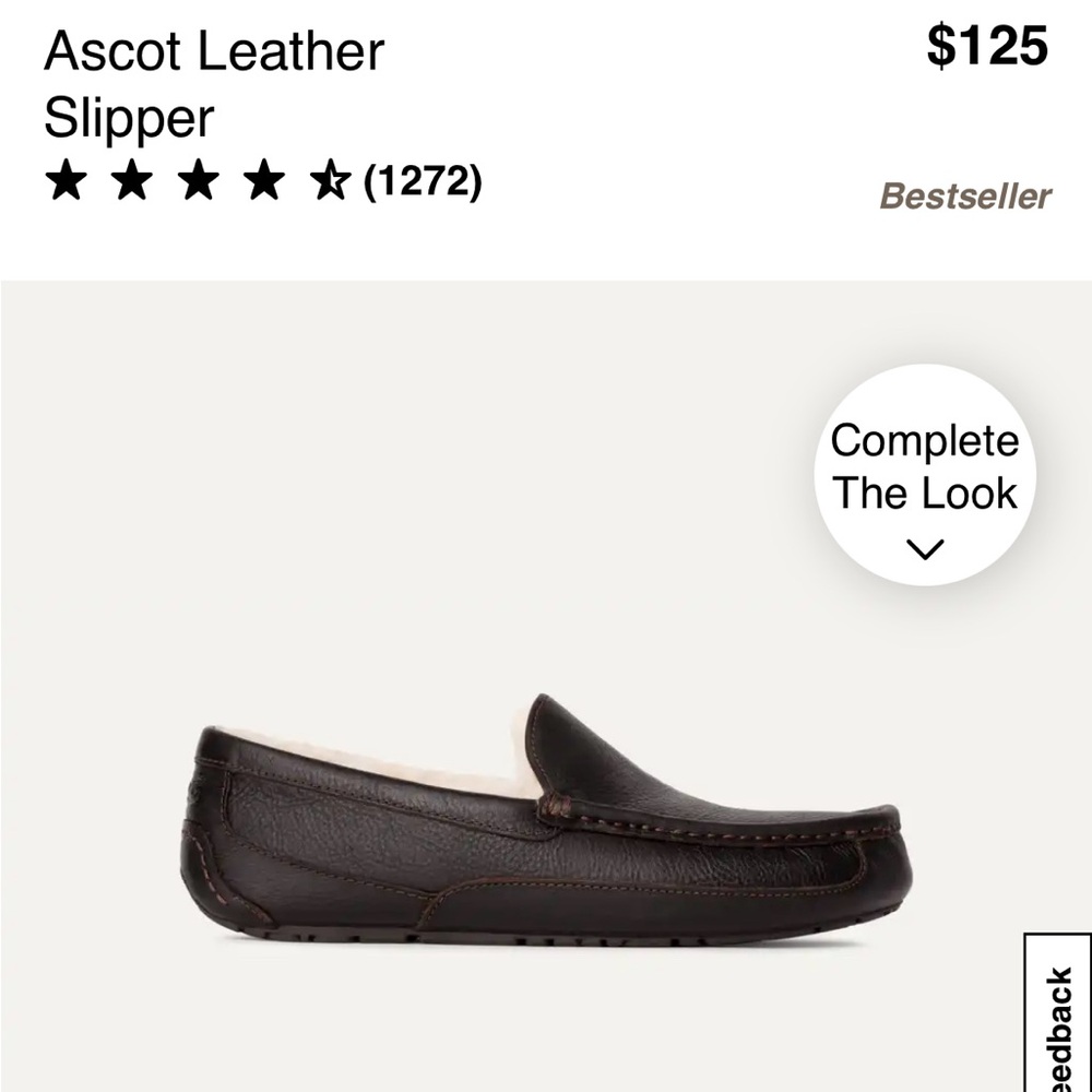 UGG Ascot Leather Slippers